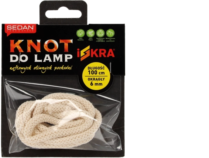 Náhradní knot do petrolejové lampy kulatý 6 mm - 1 kus
