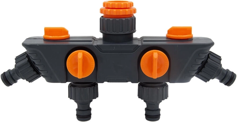 Zahradní rozdělovač na kohoutek 4cestný 1/2, 3/4 a 1 palec