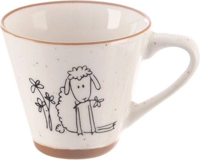 Porcelánový espresso hrnek Statek ovečka 70 ml