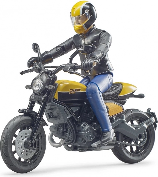 Bruder bworld motocykl Scrambler DUCATI Cafe Racer s jezdcem 1:16