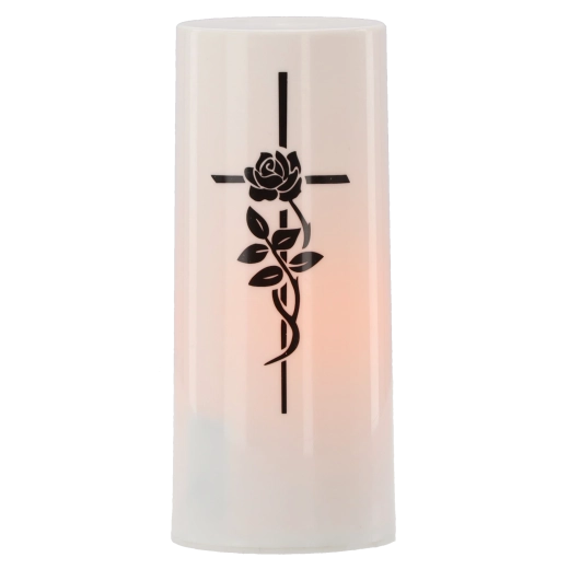 LED vložka do svítilny s efektem živého plamene a křížem