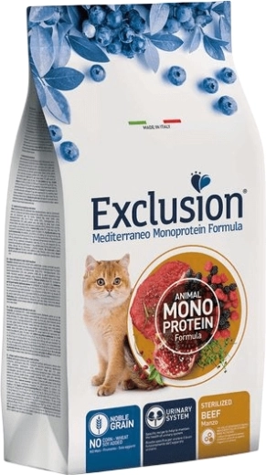 Exclusion Cat Monoprotein Sterilized hovězí granule pro sterilizované kočky 300 g