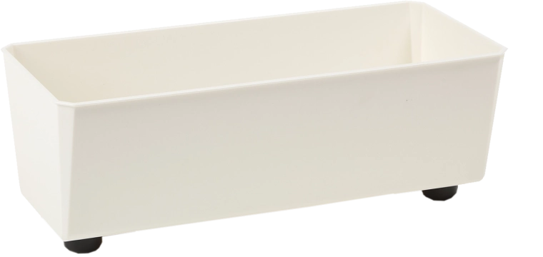 Květinová miska Saga 37,5 × 17 cm – krémová, z recyklovaného plastu