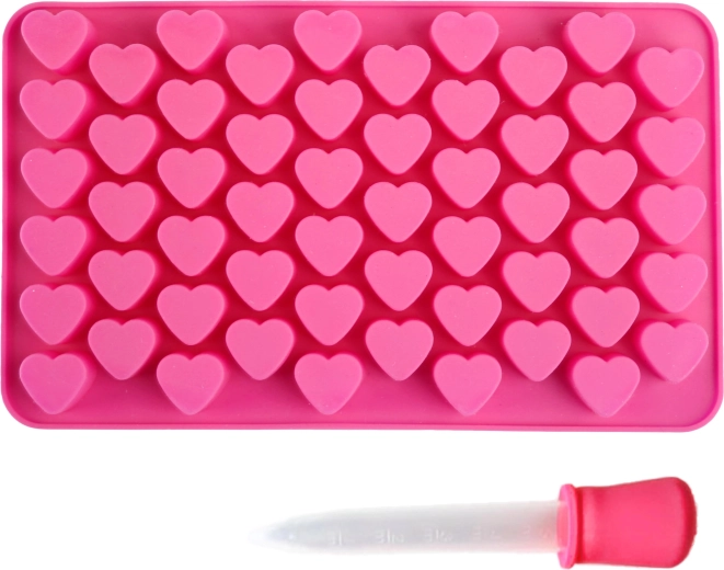 Silikonová forma na srdíčka s pipetou TORO