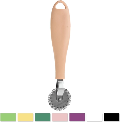 Rádýlko na těsto s plastovou rukojetí a kovovým kolečkem 3,3 cm (mix barev)