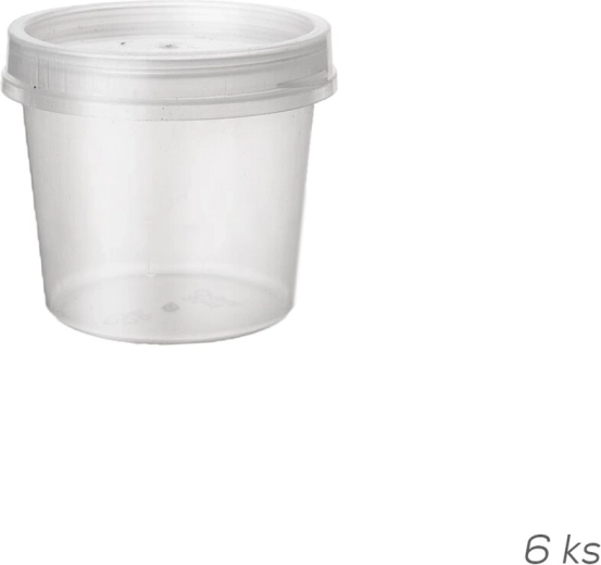 Sada plastových dóz s víčkem 50 ml (6 ks)