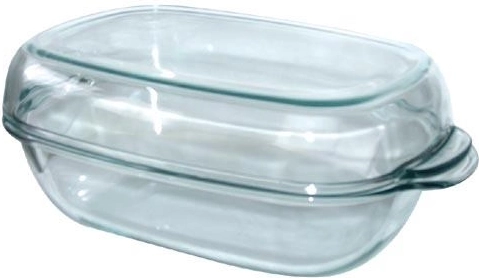 Oválný skleněný pekáč s poklicí 8 l, 40 × 12 cm