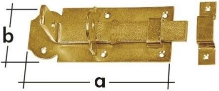 Zástrč zamykací rovná 100 × 45 × 5 mm, žlutý galvanický zinek