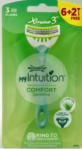 Jednorázový holicí strojek WILKINSON Xtreme3 My Intuition Comfort Sensitive 6+2