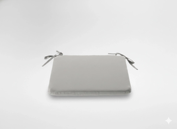 Polštář na židli 40 × 40 × 3 cm světle šedý