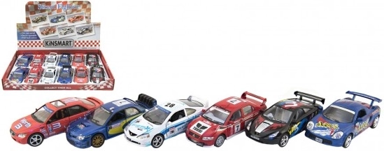 Kinsmart street fighter závodní autíčka 13 cm na zpětný chod, 6 druhů