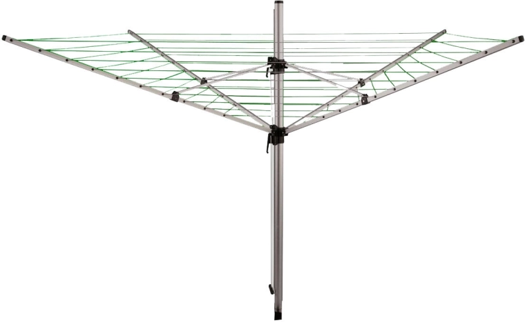 Zahradní rozkládací sušák na prádlo 60 m, ocel a plast, nosnost 40 kg