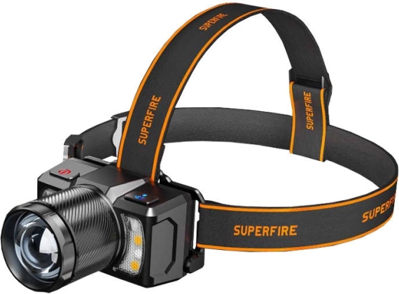Čelová svítilna Superfire 700 lm s USB-C