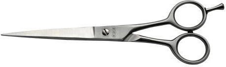 Kadeřnické nůžky s opěrkou prstu 17 cm z nerezové oceli