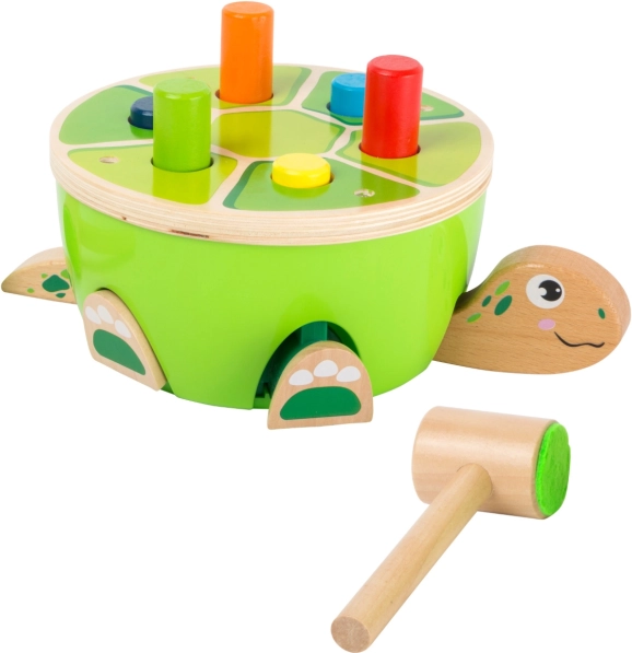 Small Foot dřevěná zatloukačka želva