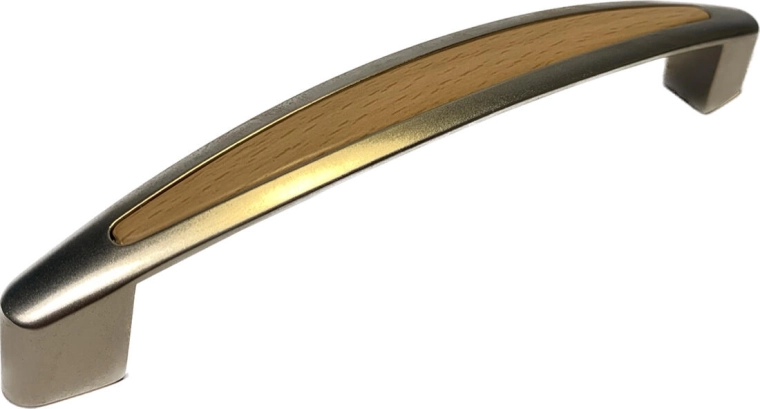 Úchytka Fatima 128 nikl matný/buk