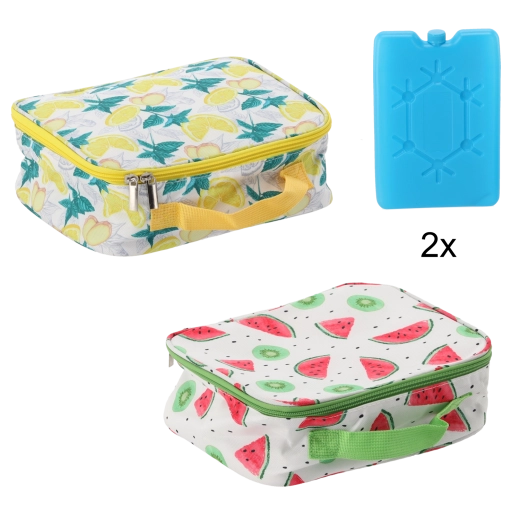 Termotaška 4 l s dvěma chladicími vložkami, citronový design