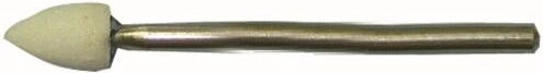 Brusné tělísko ogivální 6 × 10 mm se stopkou 3 mm, zrnitost 80