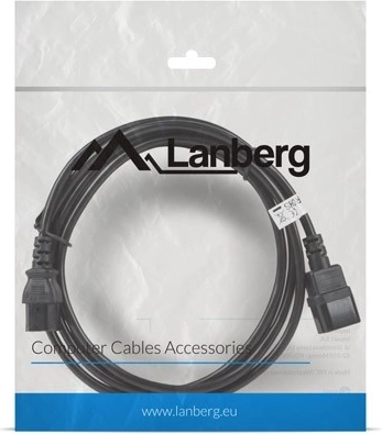 Lanberg prodlužovací napájecí kabel IEC 320 C13–C14, 3 m, černý