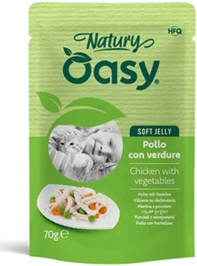 Oasy Nature Soft Jelly kuřecí se zeleninou kapsička 70 g