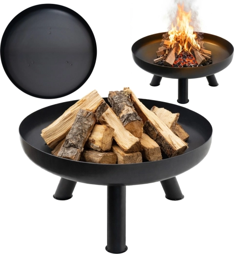 Velké litinové zahradní ohniště 60 cm pro pohodové táboráky