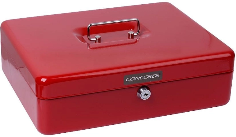 Kovová pokladna CONCORDE 35 červená