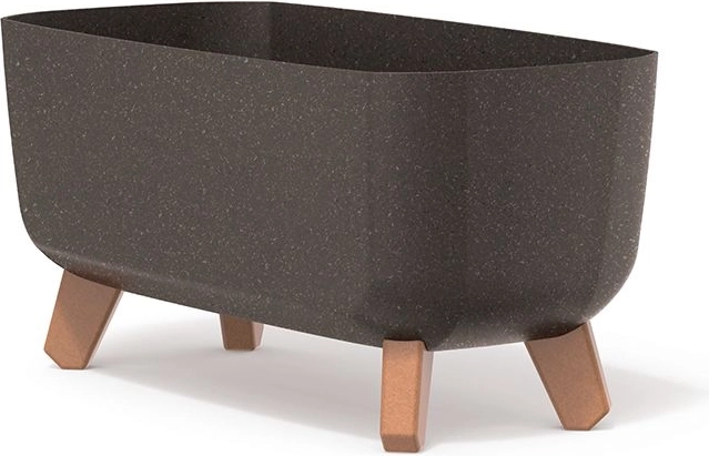 Květináč na nožičkách GRACIA CASE ECO WOOD 39 cm – káva