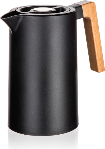 Termokonvice Joyce 1 l – nerezová a plastová, černá