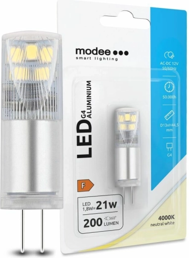 LED žárovka G4 MODEE LIGHTING Aluminium 12 V 1,8 W 4000 K 200 lm