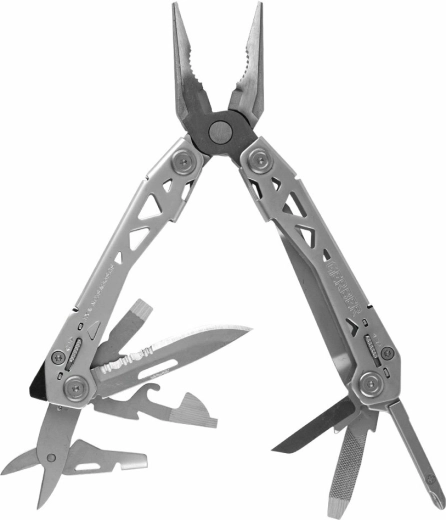 Multitool Gerber Suspension NXT, 13 funkcí, nerezová ocel