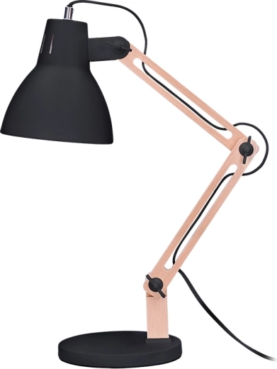 Solight stolní lampa Falun E27 – Černá