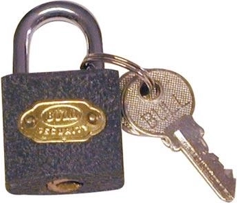 Visací zámek 20 mm s 3 klíči, ocelový