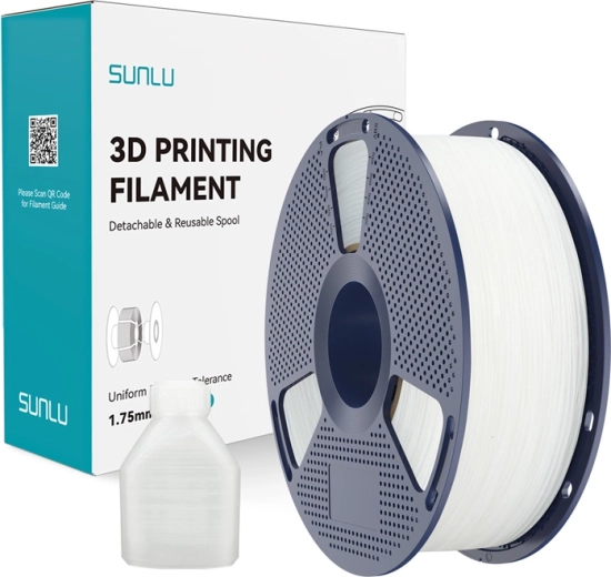 Sunlu PP filament 1,75 mm – přírodní bílá, 0,8 kg