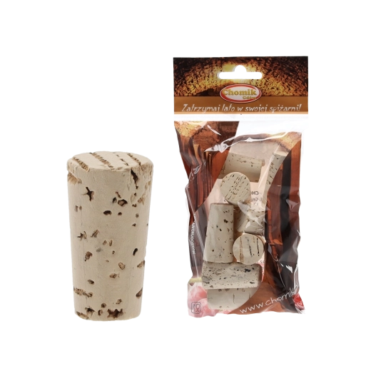 Ekologické korkové zátky Chomik 21 mm, balení 10 ks
