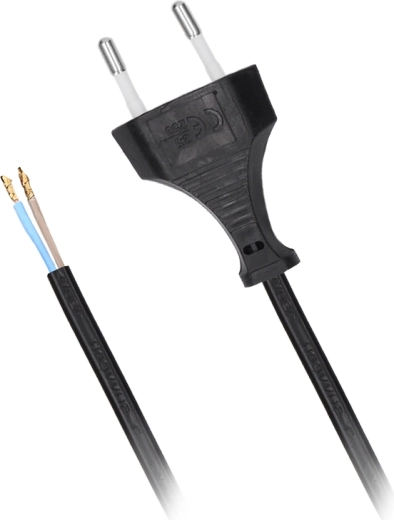 Solight flexo šňůra 2× 0,75 mm² černá plochá 2 m