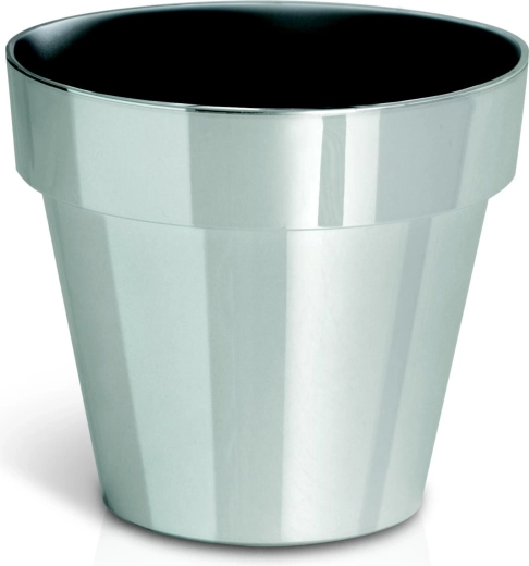 Květináč Chrome Silver, průměr 140 mm