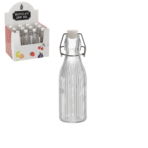 Kulatá lahvička 200 ml s mechanickým uzávěrem