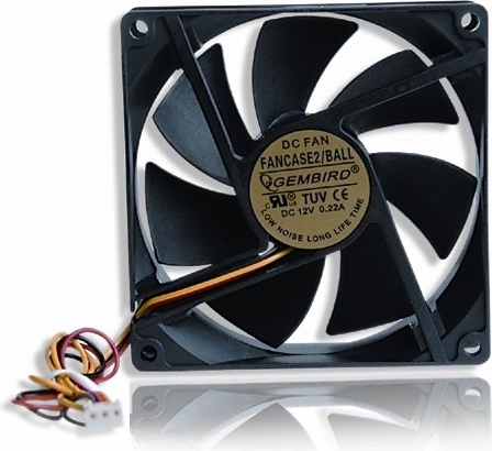 Počítačový ventilátor 90 × 90 × 25 mm, 3pin, kuličkové ložisko