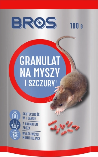 Bros granule proti myším a krysám 100 g