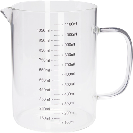 Skleněná odměrka 1 l z borosilikátového skla