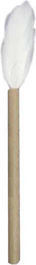 Mašlovačka s peřím a dřevěnou rukojetí