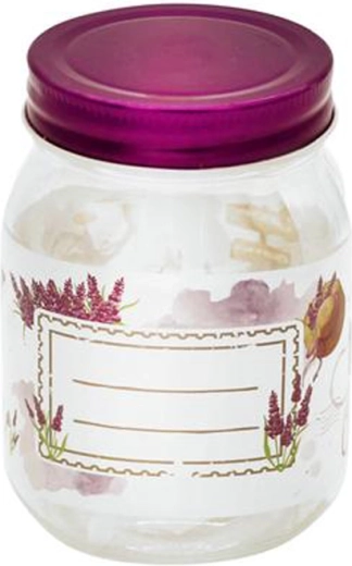 Zavařovací sklenice s víčkem TORO 380 ml Levandule