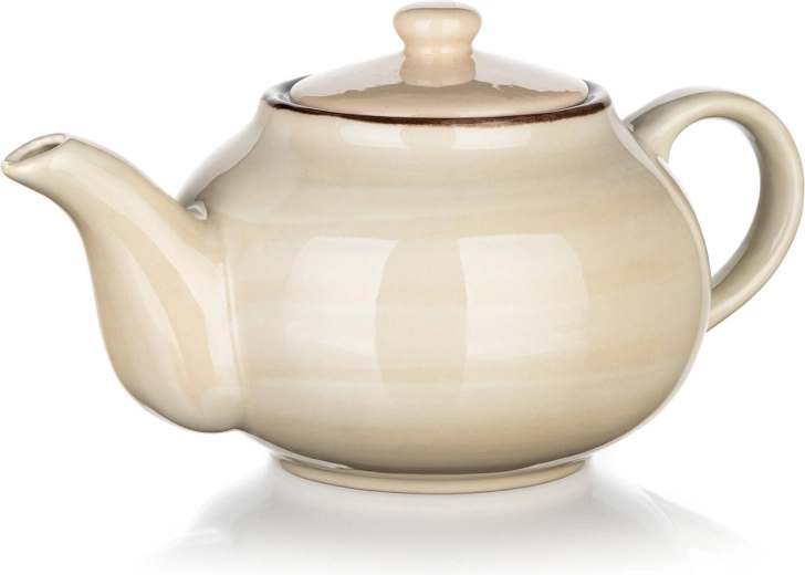 Keramická konvice na čaj 0,9 l krémová PALAS
