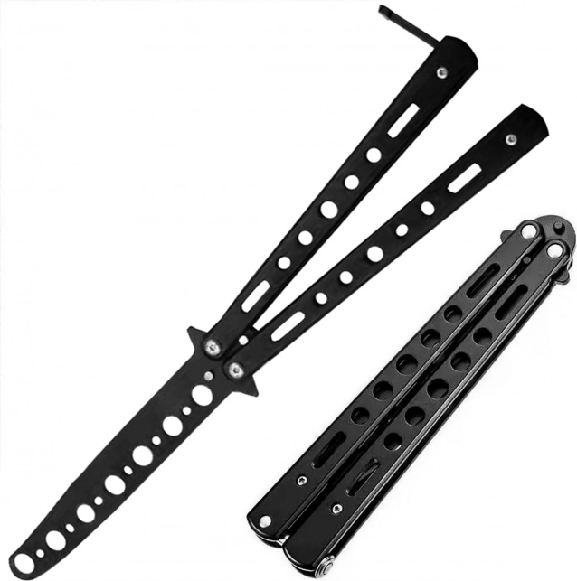 Tréninkový motýlkový nůž černý