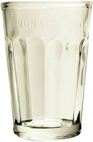 Odlivka 50 ml s cejchem, čirá skleněná sklenička