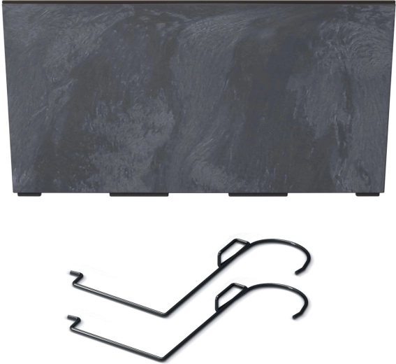 Truhlík na zábradlí URBI Case Beton Effect W s vložkou a háky 58 cm antracit