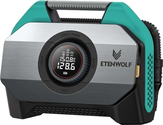 Autokompresor Etenwolf S6 11,03 bar 19 200 mAh – Modrá