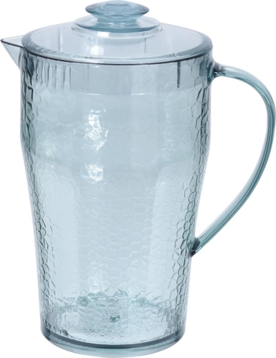 Plastový džbán s víčkem 1,9 l – vzhled recyklovaného skla