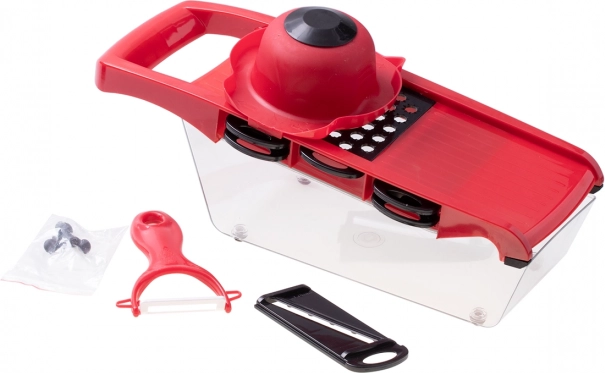 Univerzální kuchyňský kráječ a struhadlo 6 v 1 s škrabkou