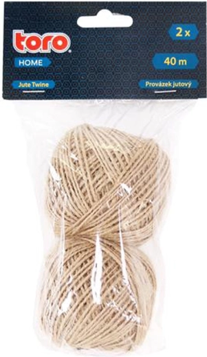 Jutový provázek TORO – sada 2 kusů, 40 m